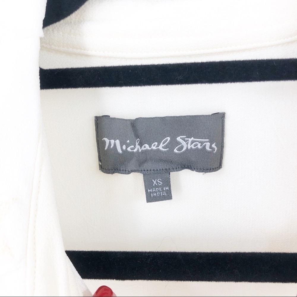 ✅ Michael Stars Star‎ Embroidered Long Sleeve Top SEMI-SHEER SIZE X-SMALL - Picture 5 of 8